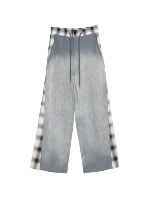FENG CHEN WANG plaid drawstring track pants