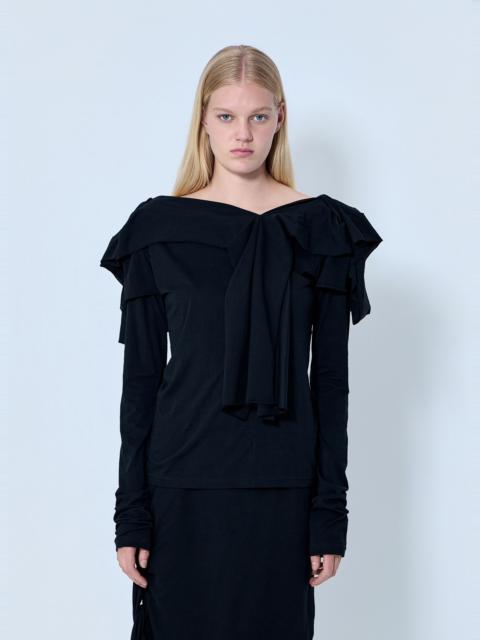 Yohji Yamamoto Supima Single Jersey Big Collar Top