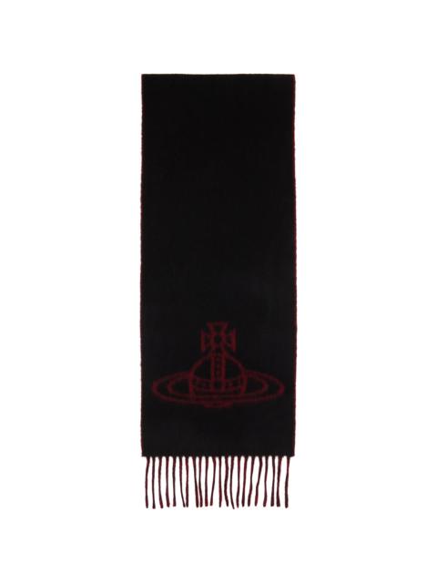 Vivienne Westwood Black & Red Double Face Scarf
