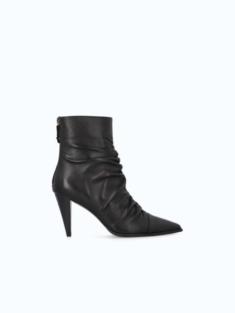 PINKO NAPPA LEATHER ANKLE BOOTS WITH HIGH HEEL AND POINTED TOE