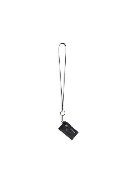BALENCIAGA Men's Le Cagole Men Card Case On Keychain in Black
