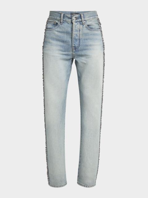 AMIRI Men's Straight-Fit Crystal Bandana Jeans