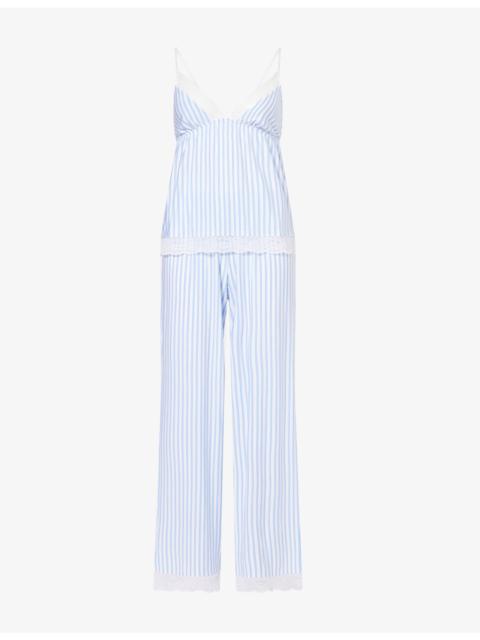 eberjey Isla Regatta Stripe Woven Pyjama Set