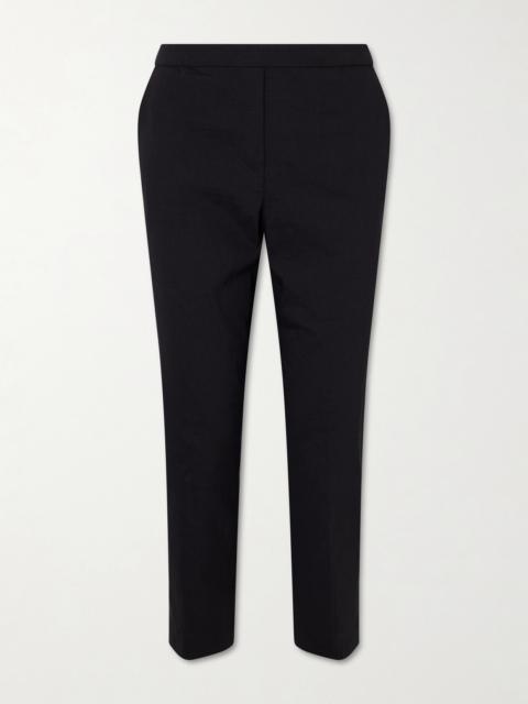 Theory Stretch Organic Linen-blend Straight-leg Pants