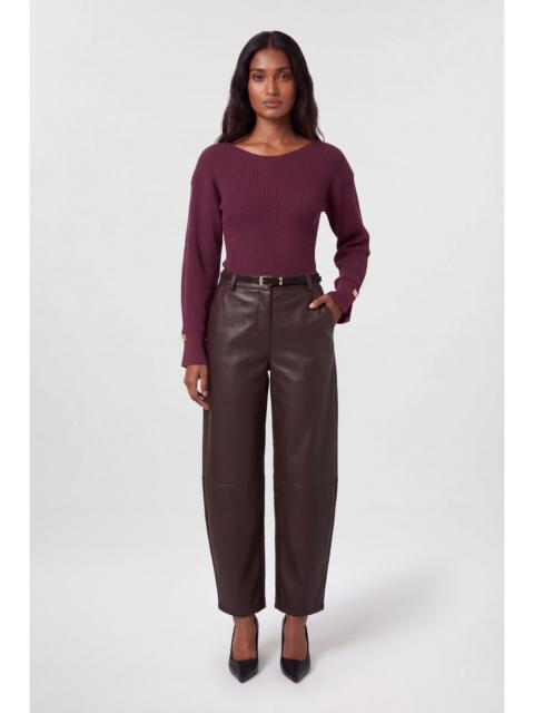 KAREN MILLEN Ribbed Crew Neck Knitted Jumper