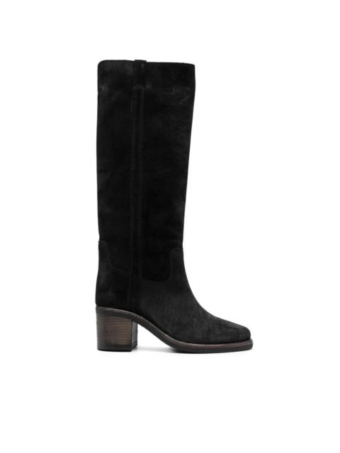 80mm suede knee-length boots