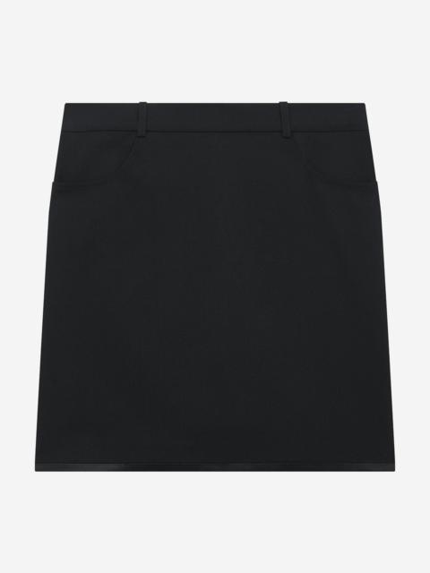 The Kooples SHORT SKIRT WITH BLACK SATIN EDGES