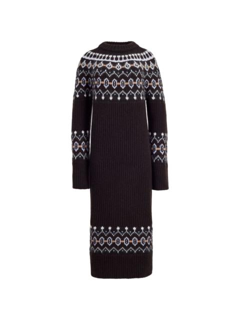 The Rivka fair-isle midi dress