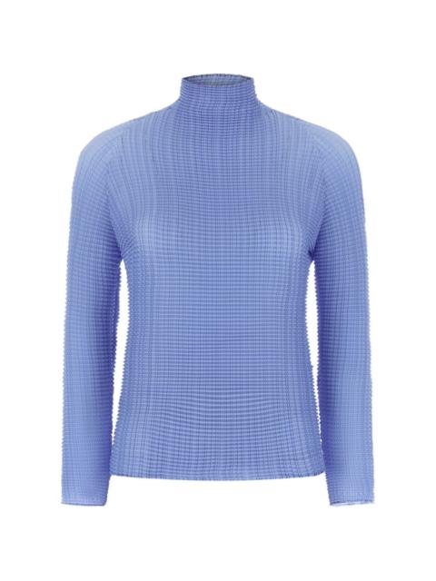 ISSEY MIYAKE textured high-neck top