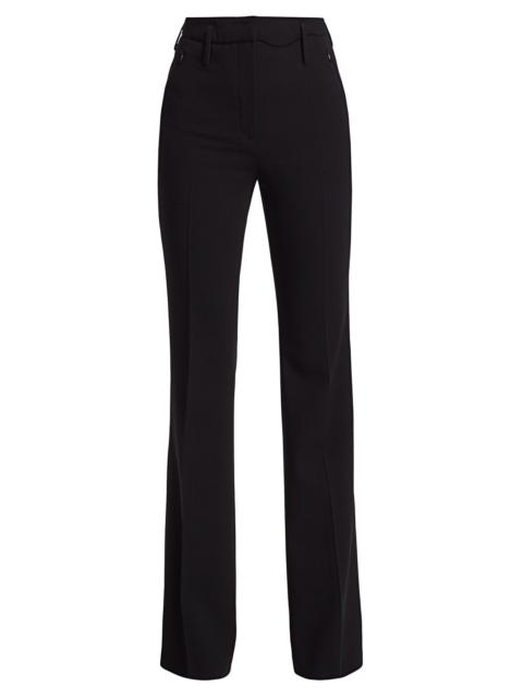 AKRIS Women's Farrah Stretch-Wool Pants - Black