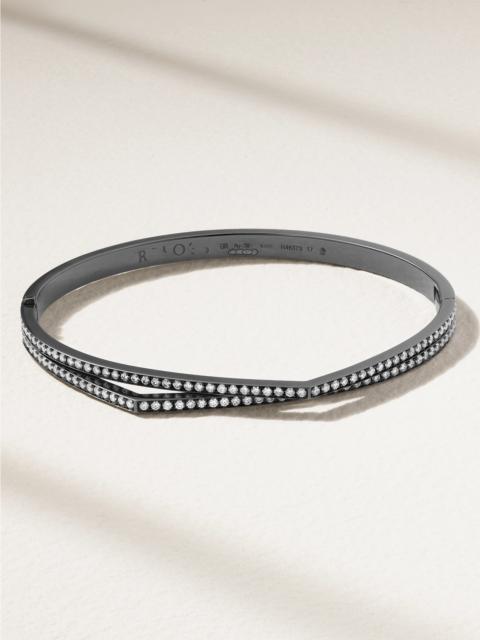 REPOSSI Antifer 18-karat Blackened Gold Diamond Bracelet