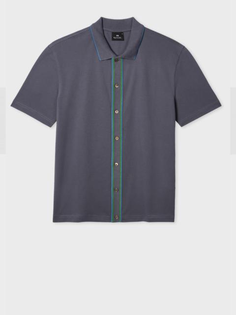 Paul Smith Grey Button-Front Stretch-Cotton Polo Shirt