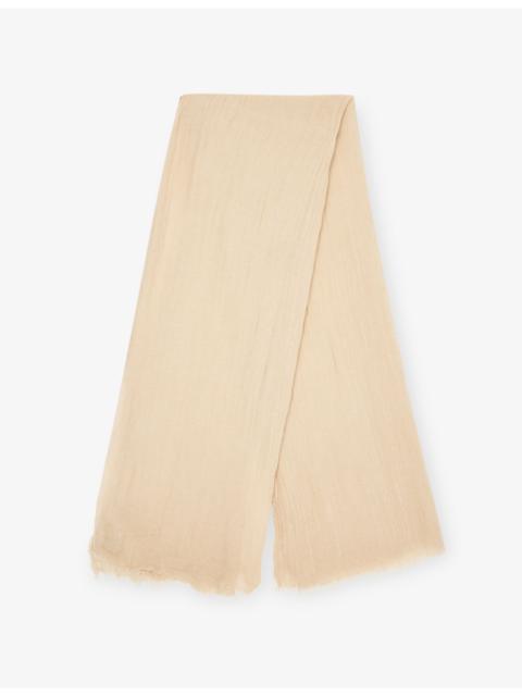 Rick Owens Sandy Mega Modal and Linen-Blend Scarf
