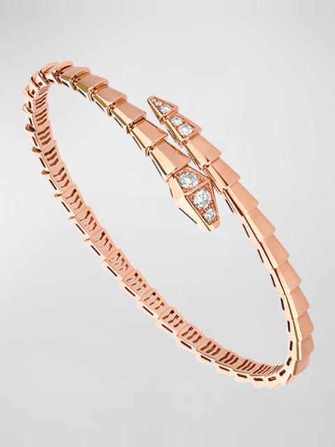 BVLGARI Serpenti Viper Diamond Pavé 18K Rose Gold Bracelet