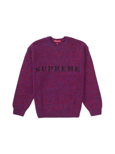 Supreme Supreme Contrast Logo Sweater Red Melange