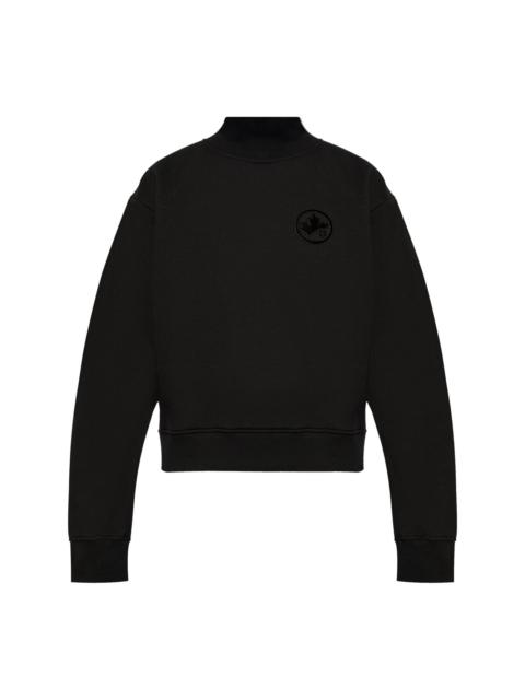 logo-embroidered high-neck sweatshirt