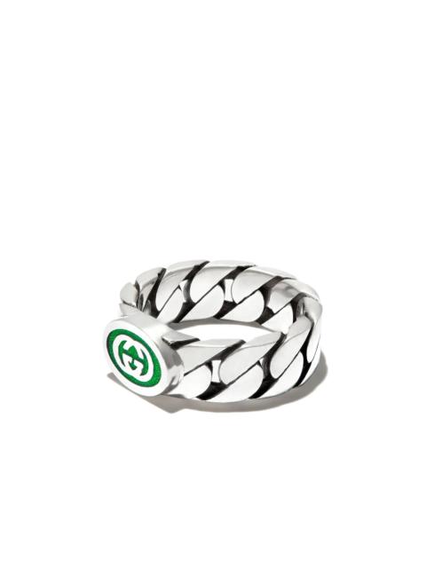GUCCI Interlocking G enamel ring
