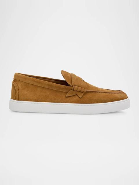 Christian Louboutin Men's The Harold I Flat Leather Red-Sole Boat Shoes
