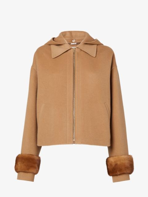 FENDI Jacket Beige double-sided cashmere jacket