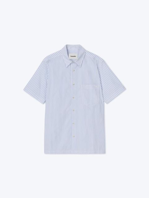 ADAM - Striped cotton shirt - White/ blue