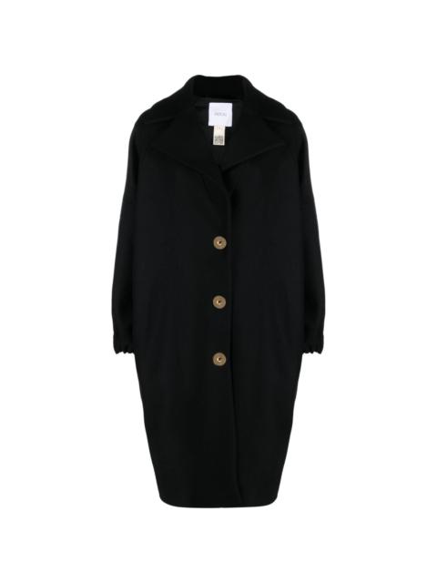 ダウンジャケット・コート Patou Elliptic Single Breasted Boucle Wool Coat - Charcoal PATOU Elliptic wool-blend bouclé coat | netaporter | REVERSIBLE