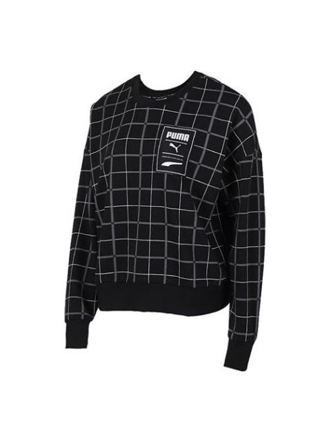 PUMA (WMNS) PUMA Rechack Pack Crew Sweatshirt 'Black White' 597892-51