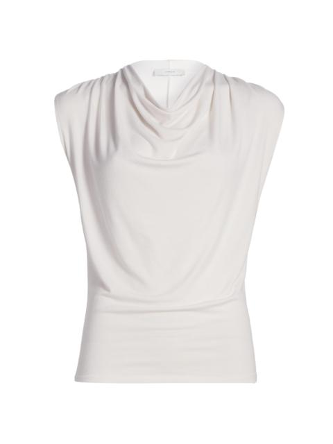 Vince Women's Draped Cowlneck Sleeveless Top - Gesso