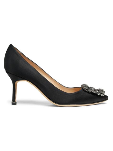 Manolo Blahnik Hangisi 70 Embellished 새틴 펌프