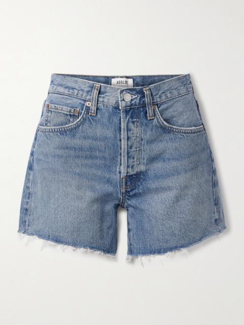 AGOLDE Parker Long Distressed Denim Shorts