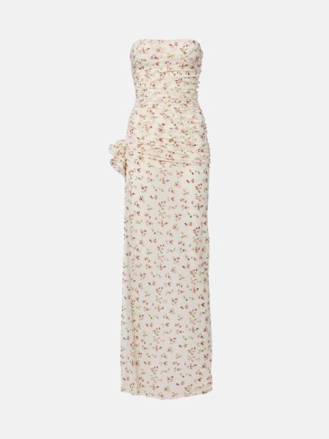 MAGDA BUTRYM Floral ruched gown