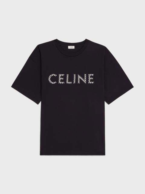 CELINE CELINE LOOSE T-SHIRT IN COTTON JERSEY WITH STUDS