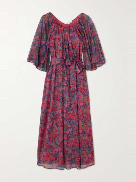 ERES Daisy belted floral-print cotton-voile midi dress