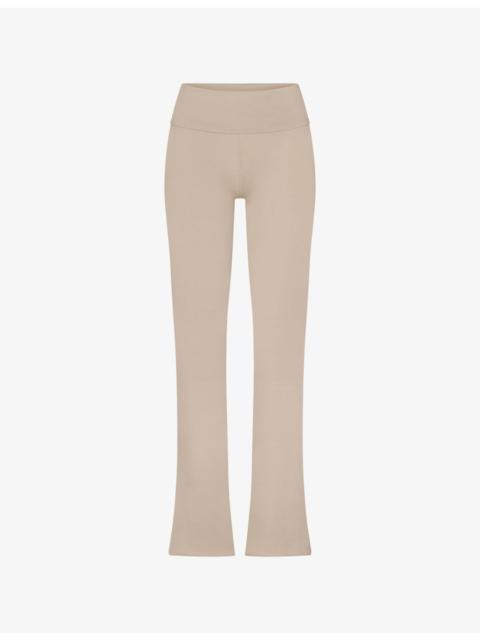 SKIMS Foldover Cotton-Jersey Trousers
