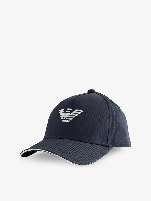 EMPORIO ARMANI Brand Logo-Print Cotton Cap