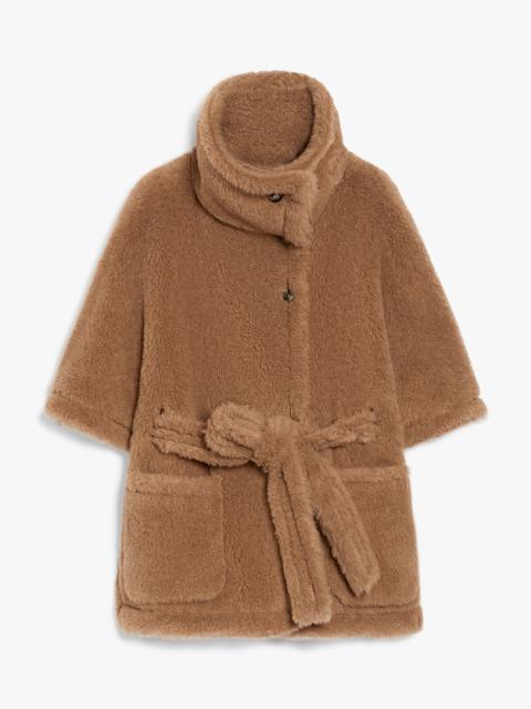 Max Mara AMATO Teddy-fabric belted cape