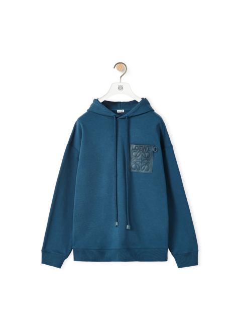 Loewe Anagram leather patch hoodie in cotton