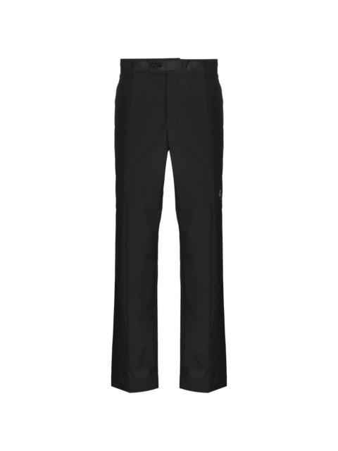 belted straight-leg trousers