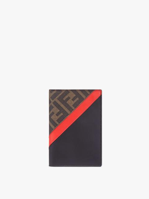 FENDI Brown fabric passport cover