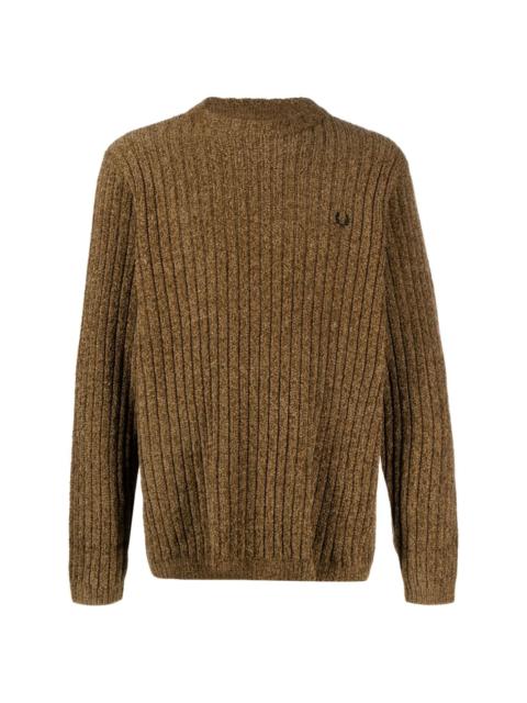 Fred Perry logo-embroidered crew-neck jumper