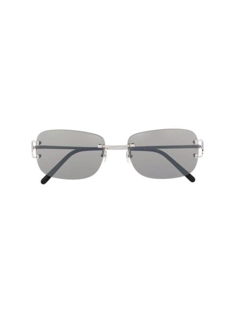Cartier frameless rectangle sunglasses