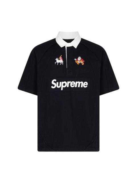 Rugby "Black" embroidered polo shirt