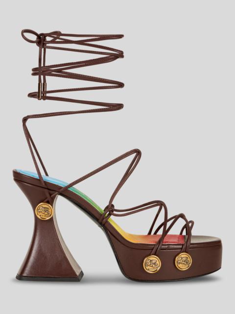 Etro PLATFORM SANDALS WITH STRAPS AND STUDS
