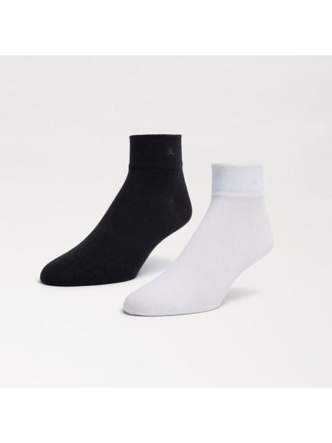 Sam Edelman 2 Pack Cotton Blend Ankle Socks