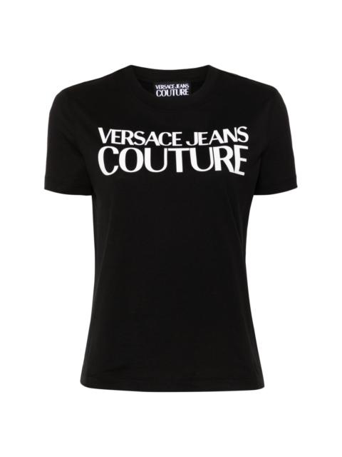 VERSACE JEANS COUTURE rubberised-logo cotton T-shirt