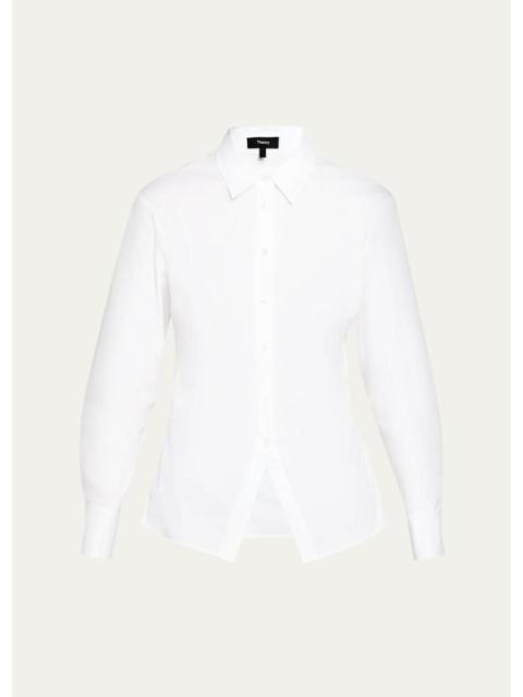 Theory Cutaway Button-Front Shirt