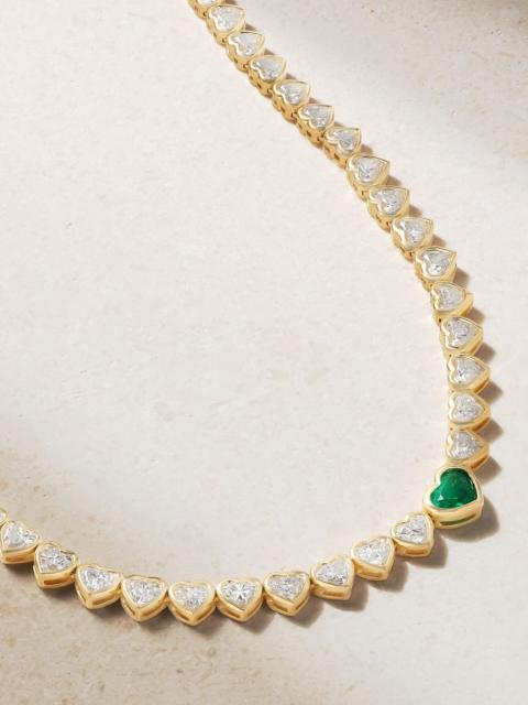 ANITA KO 18-karat gold, diamond and emerald necklace Gold