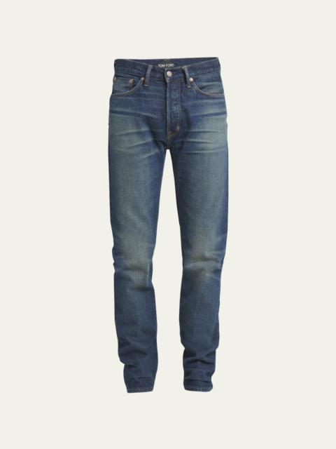 Men's Selvedge Denim Slim-Leg Jeans