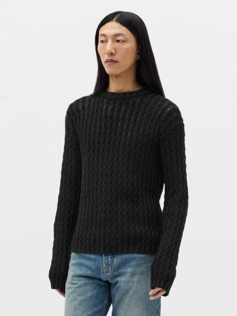 Ann Demeulemeester Areld Twisted Rib Crew Neck Sweater