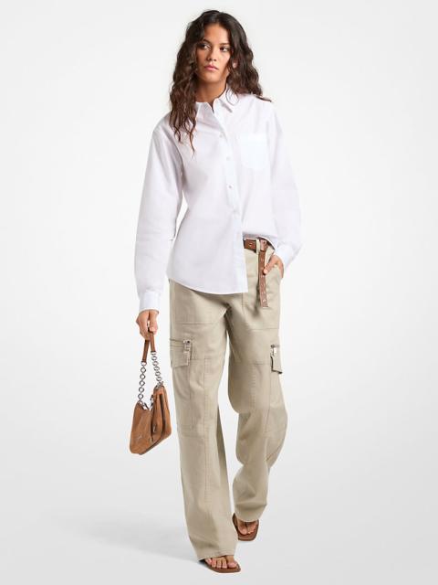 MICHAEL KORS Cotton Poplin Boyfriend Shirt