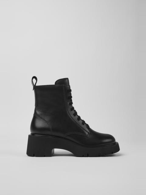 CAMPER Milah Black Leather Ankle Boots for Women.